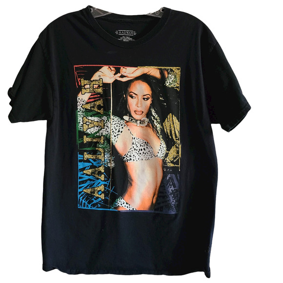 aaliyah Tops - AALIYAH R&B Music Short Sleeve Graphic Band Tee Women's Size Small